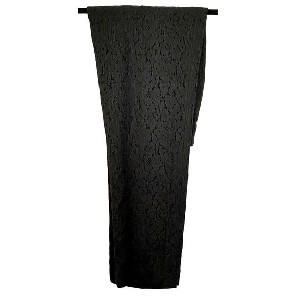 LOFT Marisa Black Eyelet Straight Leg Pants Fully Lined Sz 8 New with Tags - Picture 6 of 7